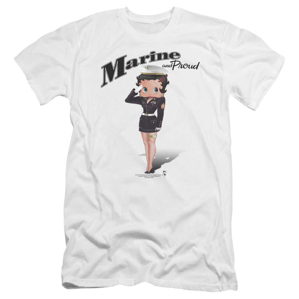 Betty Boop Marine Boop - Men's Premium Slim Fit T-Shirt Hoodie, Sweatshirt | ZylaModa.com