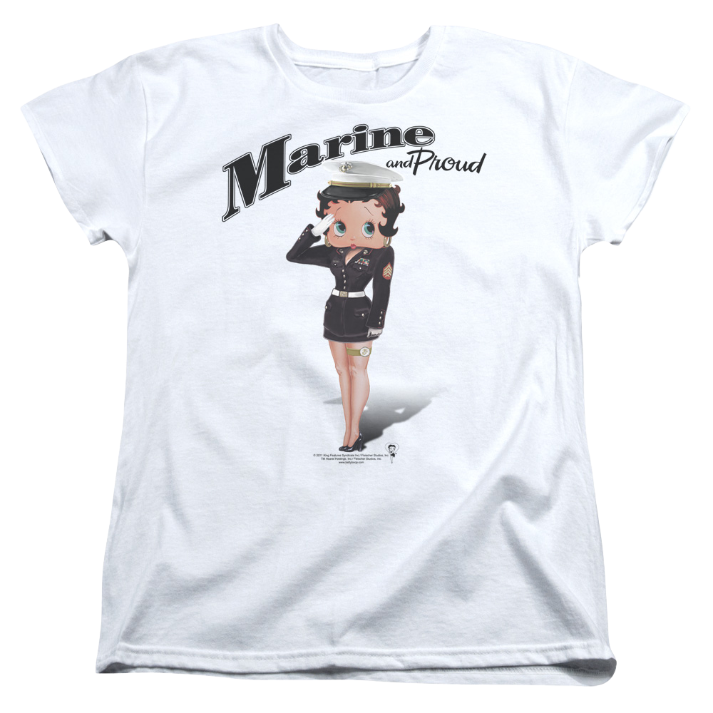 Betty Boop Marine Boop - Women's T-Shirt Hoodie, Sweatshirt | ZylaModa.com