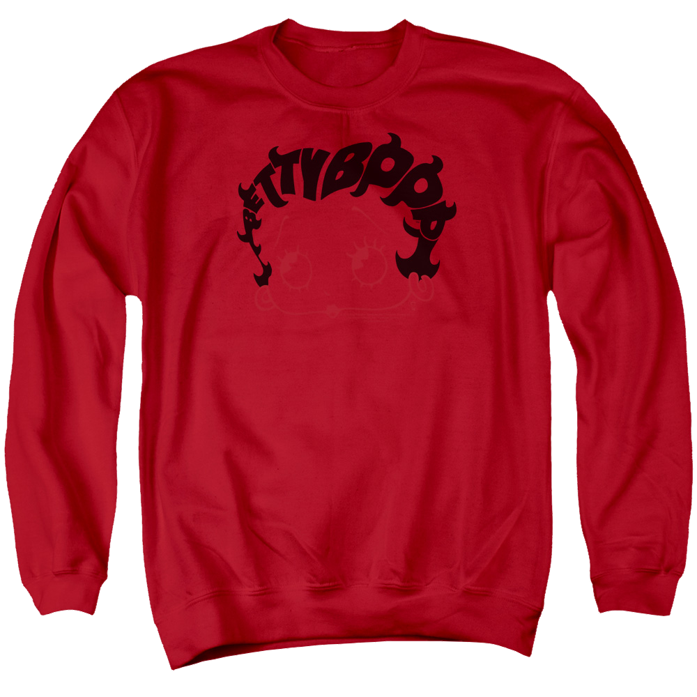 Betty Boop Word Hair - Men's Crewneck Sweatshirt T-Shirts, Hoodie | ZylaModa.com