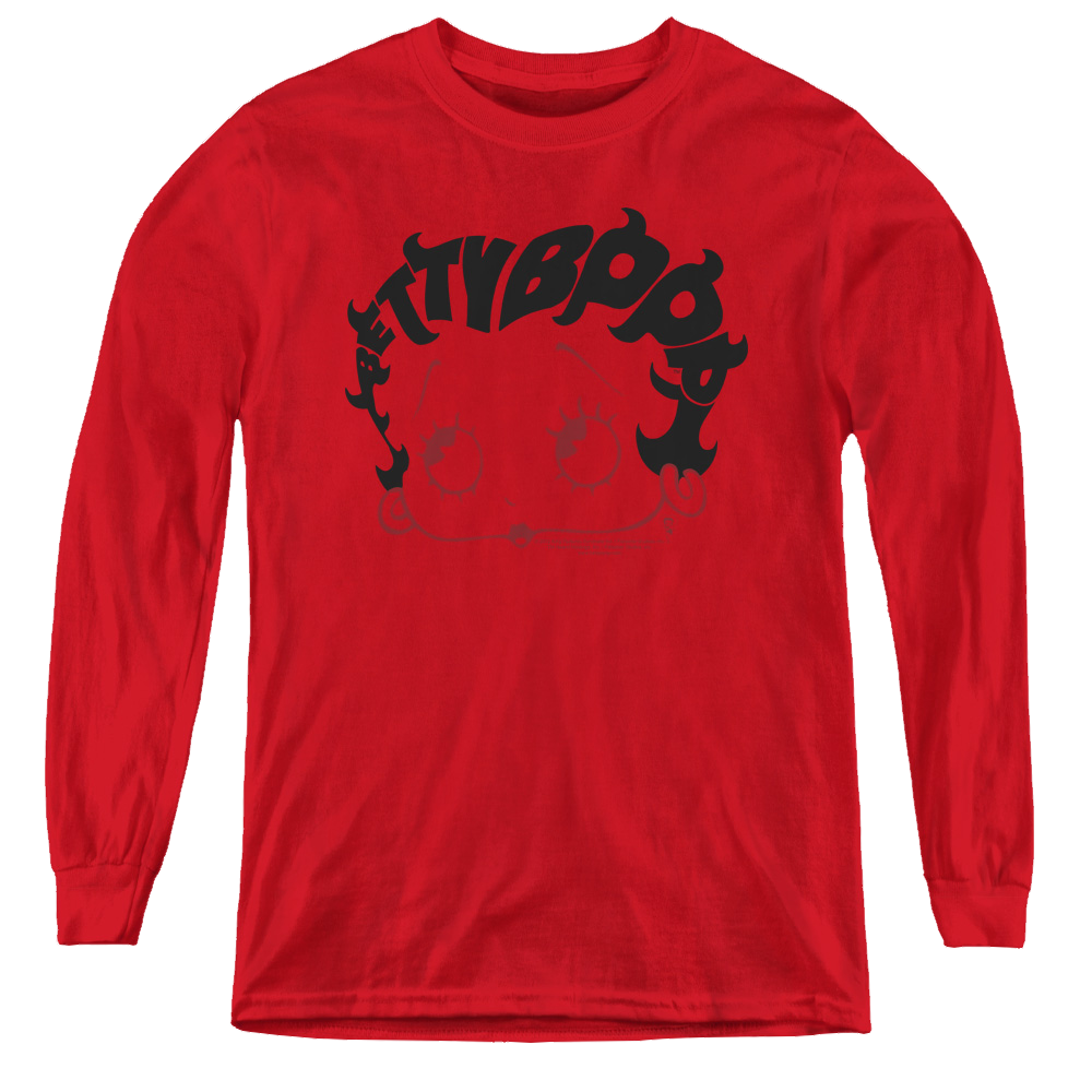 Betty Boop Word Hair - Youth Long Sleeve T-Shirt Hoodie, Sweatshirt | ZylaModa.com