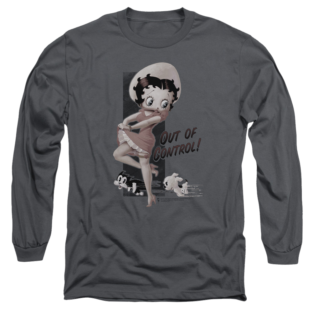 Betty Boop Out Of Control - Men's Long Sleeve T-Shirt Hoodie, Sweatshirt | ZylaModa.com