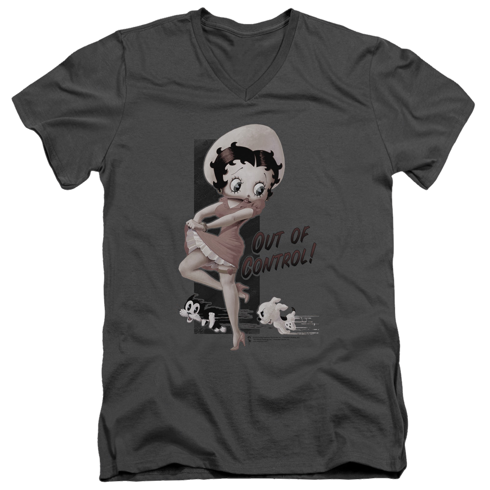 Betty Boop Out Of Control - Men's V-Neck T-Shirt Hoodie, Sweatshirt | ZylaModa.com