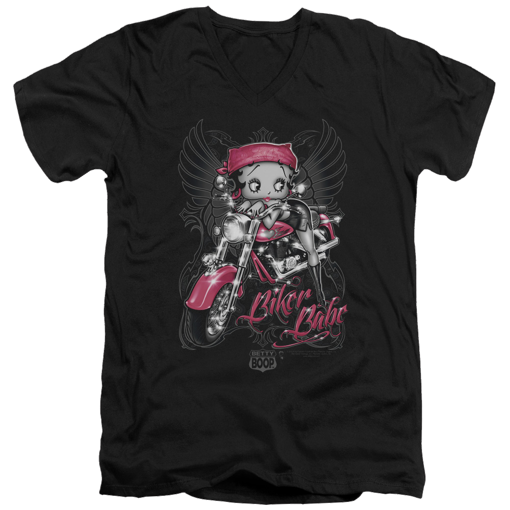 Betty Boop Biker Babe - Men's V-Neck T-Shirt Hoodie, Sweatshirt | ZylaModa.com