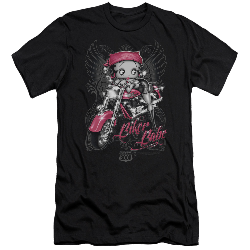 Betty Boop Biker Babe - Men's Premium Slim Fit T-Shirt Hoodie, Sweatshirt | ZylaModa.com