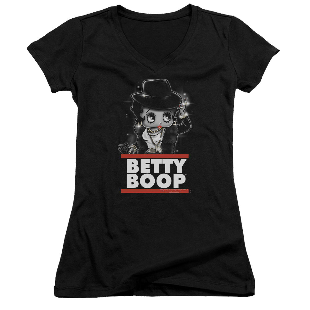 Betty Boop Bling Bling Boop - Juniors V-Neck T-Shirt Hoodie, Sweatshirt | ZylaModa.com