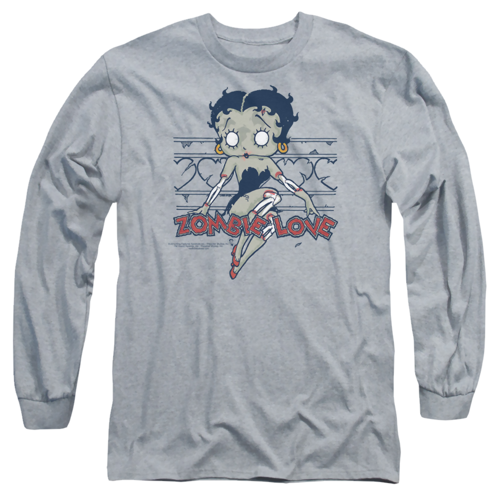 Betty Boop Zombie Pinup - Men's Long Sleeve T-Shirt Hoodie, Sweatshirt | ZylaModa.com