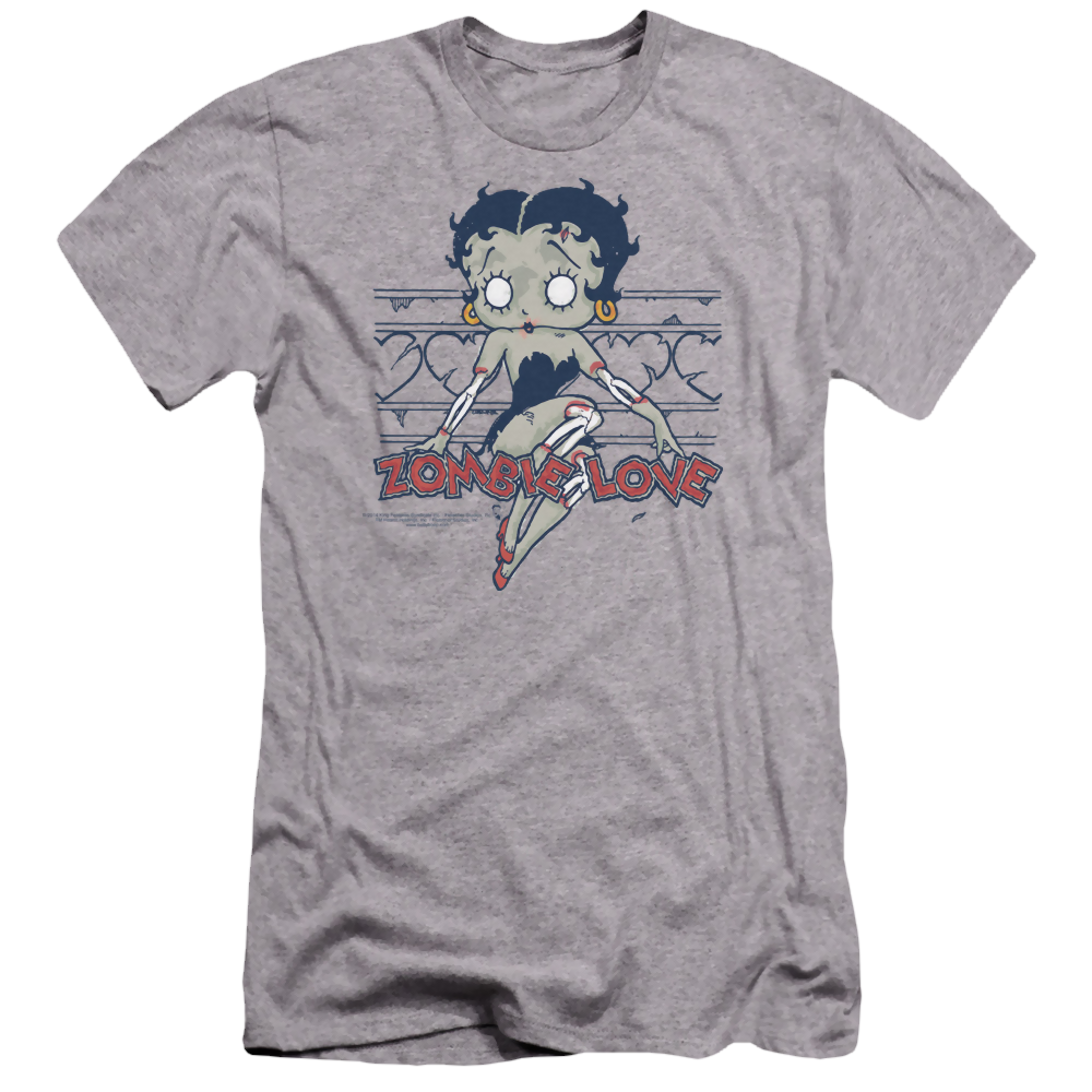 Betty Boop Zombie Pinup - Men's Premium Slim Fit T-Shirt Hoodie, Sweatshirt | ZylaModa.com