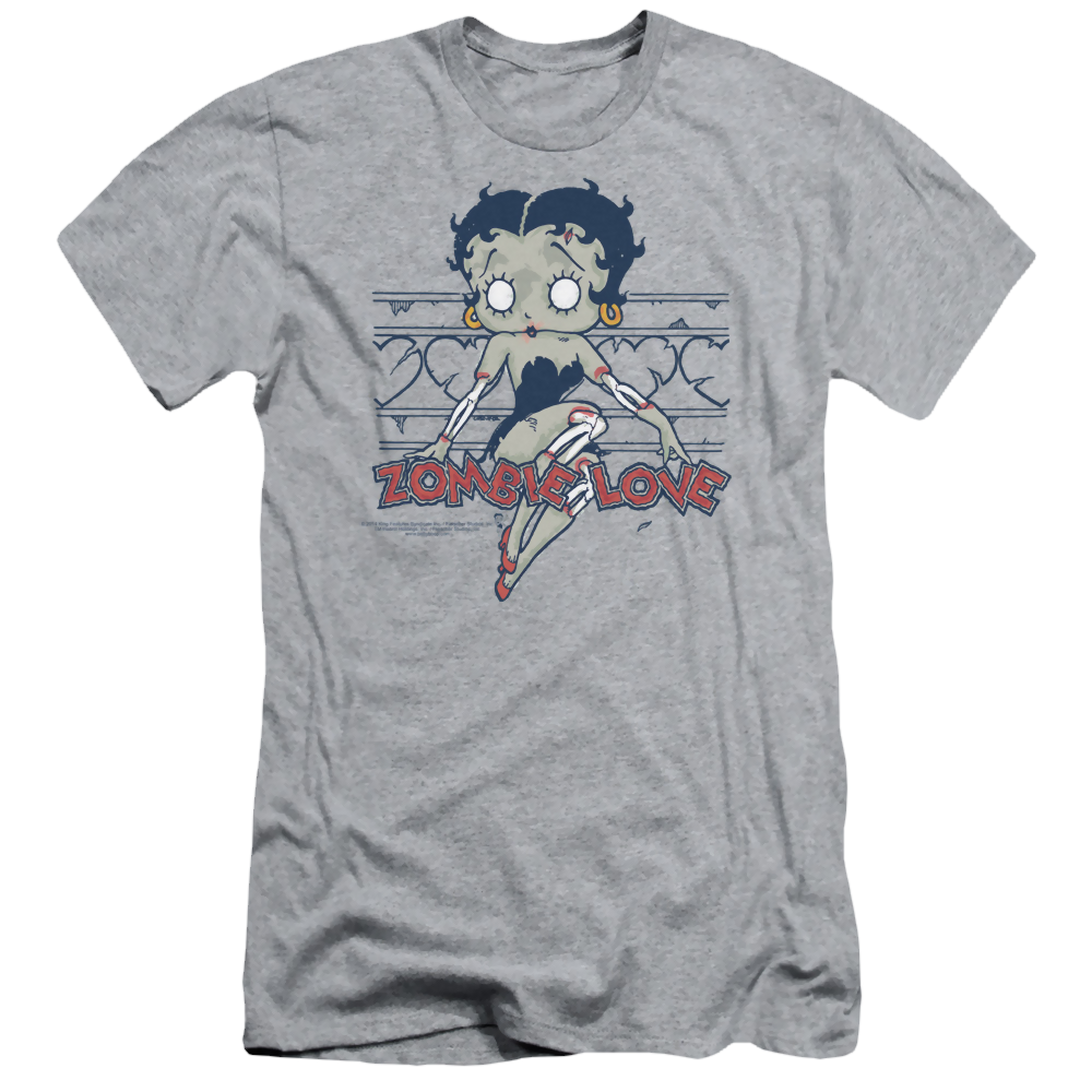 Betty Boop Zombie Pinup - Men's Slim Fit T-Shirt Hoodie, Sweatshirt | ZylaModa.com