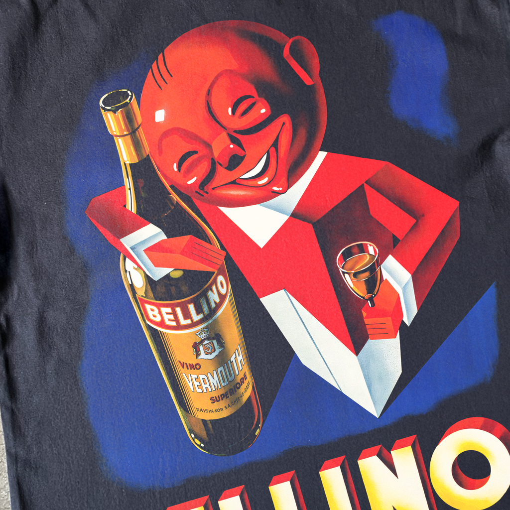 1920's 'BELLINO' WINE CUT-OFF BLACK T-SHIRT Hoodie, Sweatshirt | ZylaModa.com (Image 2)
