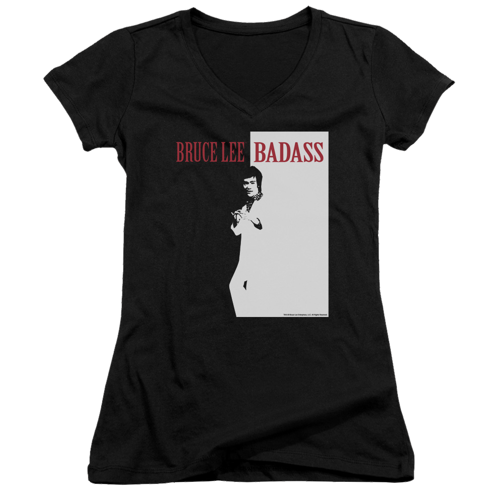 Bruce Lee Badass - Juniors V-Neck T-Shirt Hoodie, Sweatshirt | ZylaModa.com