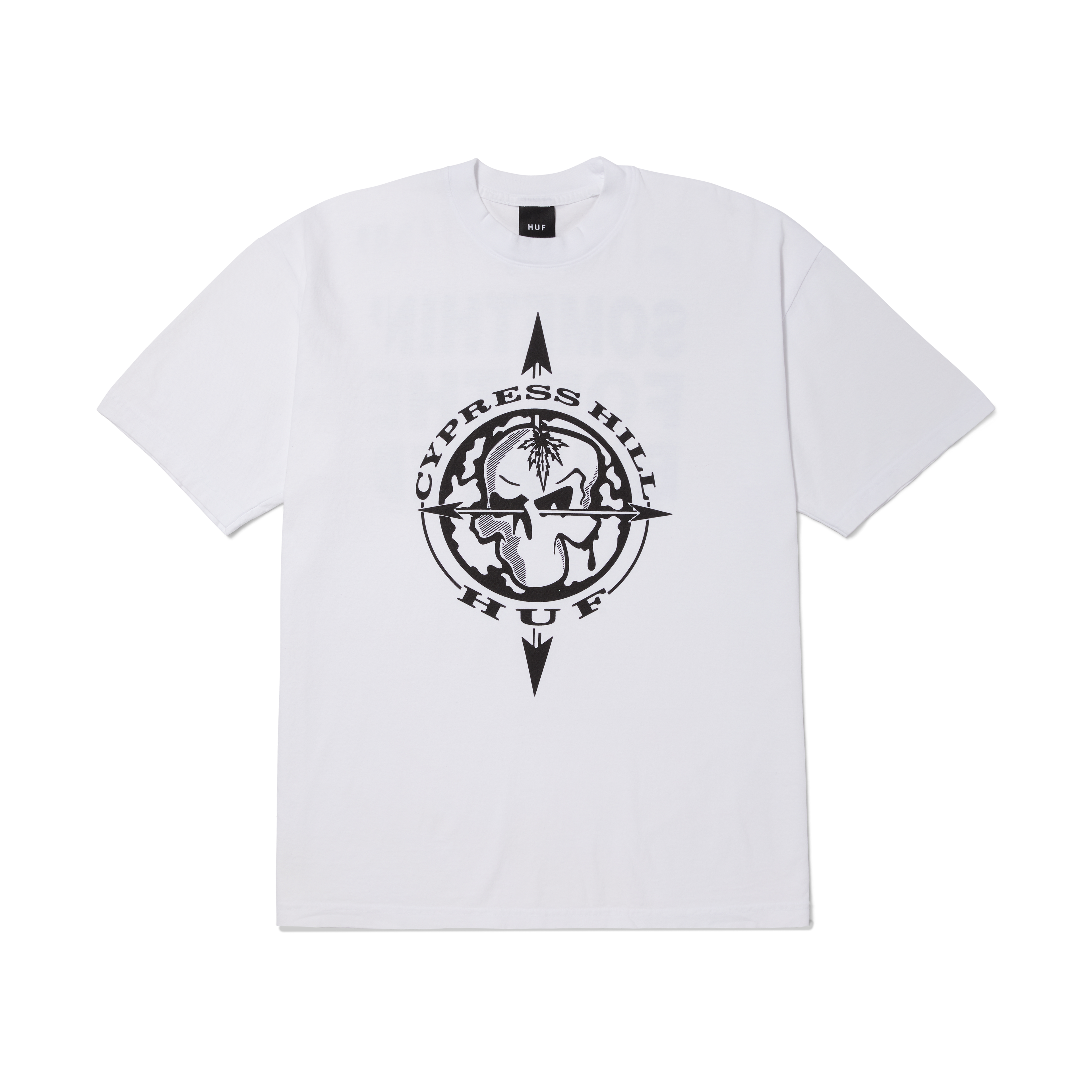 HUF x Cypress Hill Blunted Compass Bw T-Shirt Hoodie, Sweatshirt | ZylaModa.com (Image 1)