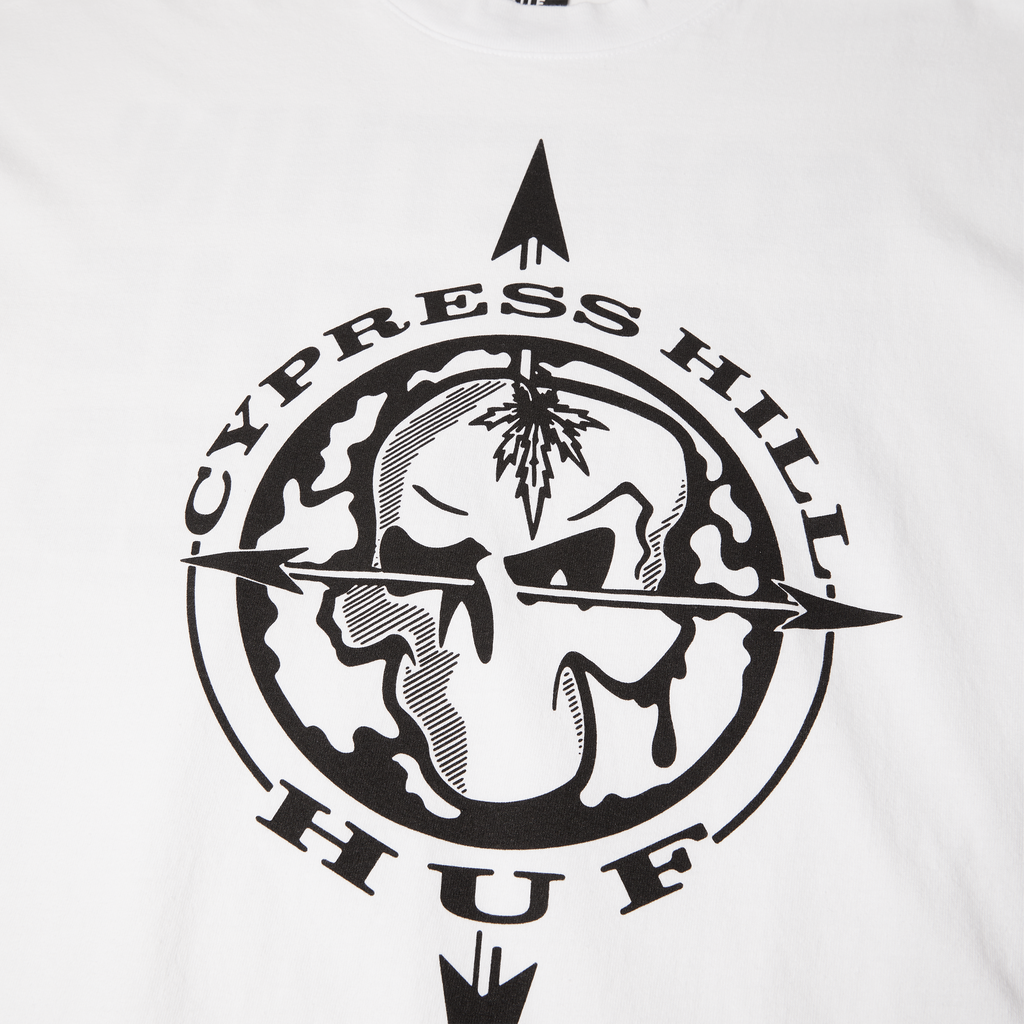 HUF x Cypress Hill Blunted Compass Bw T-Shirt Hoodie, Sweatshirt | ZylaModa.com (Image 3)