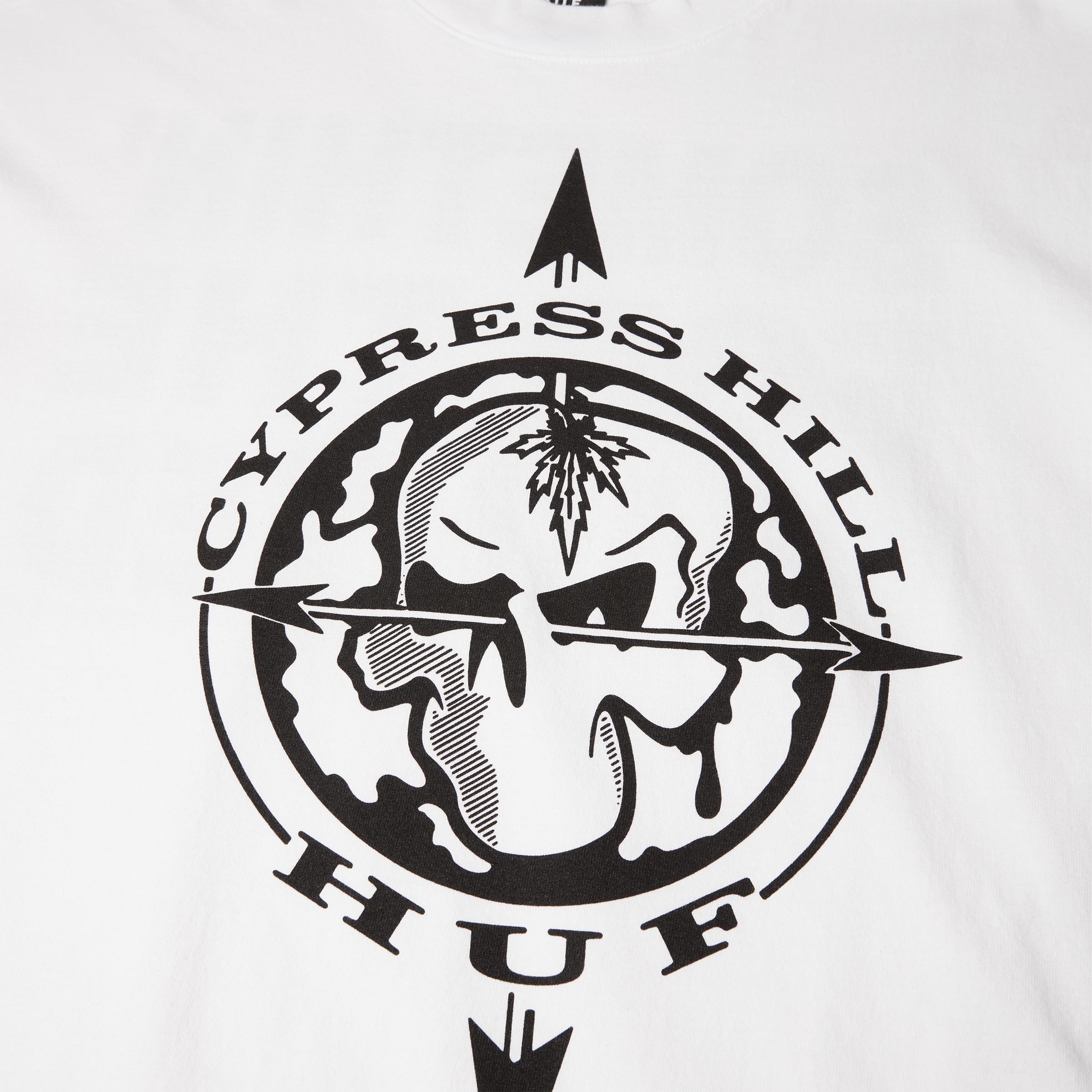 HUF x Cypress Hill Blunted Compass Bw T-Shirt Hoodie, Sweatshirt | ZylaModa.com (Image 3)