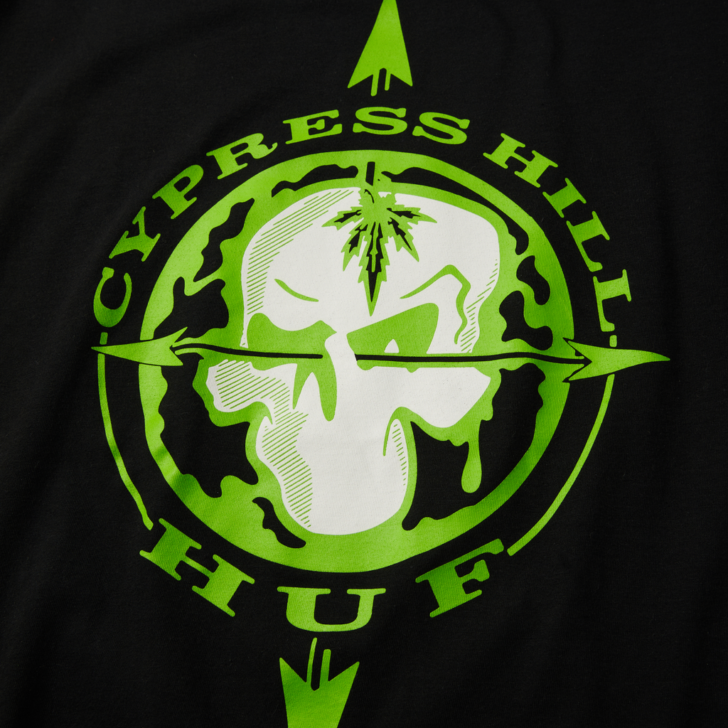 HUF x Cypress Hill Blunted Compass T-Shirt Hoodie, Sweatshirt | ZylaModa.com (Image 3)