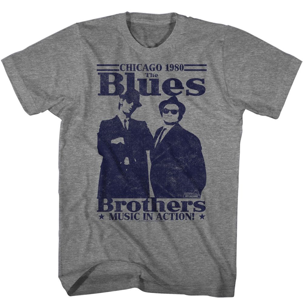 The Blues Brothers Music In Action Official Heather T-Shirt Hoodie, Sweatshirt | ZylaModa.com