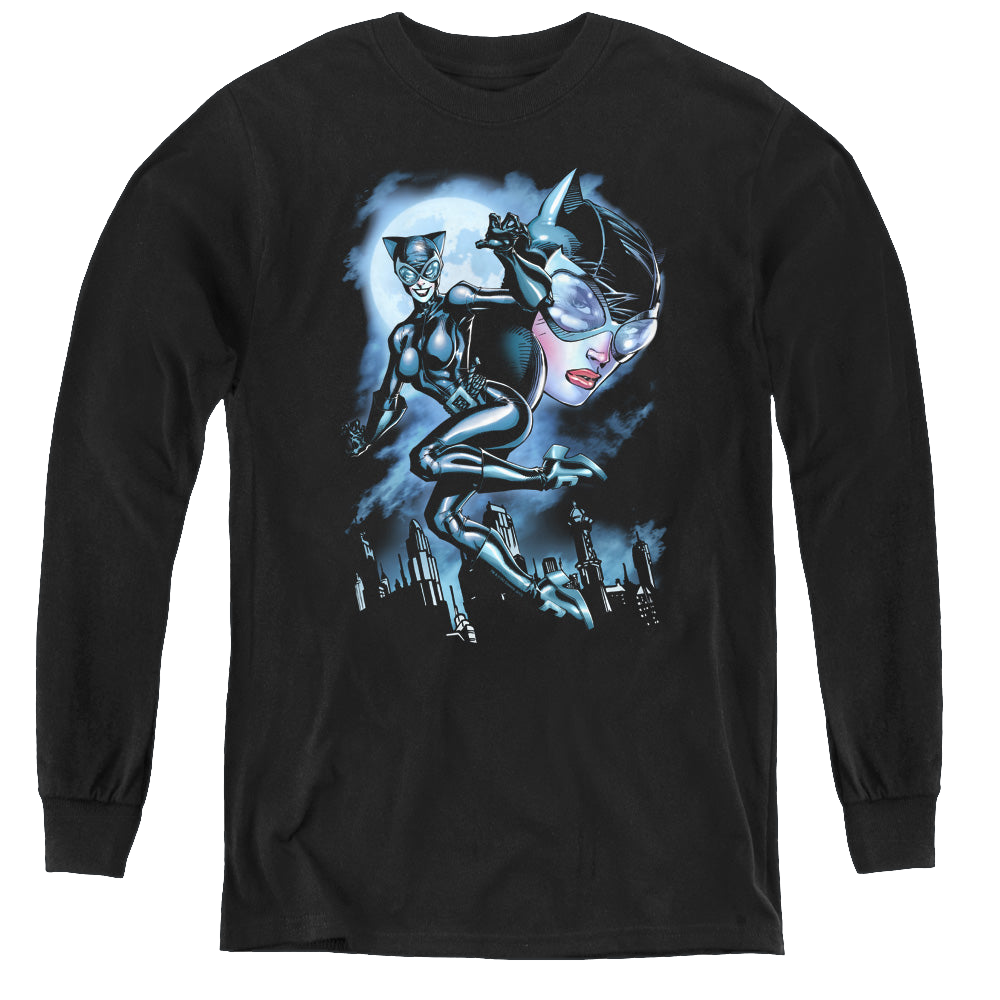 Catwoman Moonlight Cat - Youth Long Sleeve T-Shirt Hoodie, Sweatshirt | ZylaModa.com