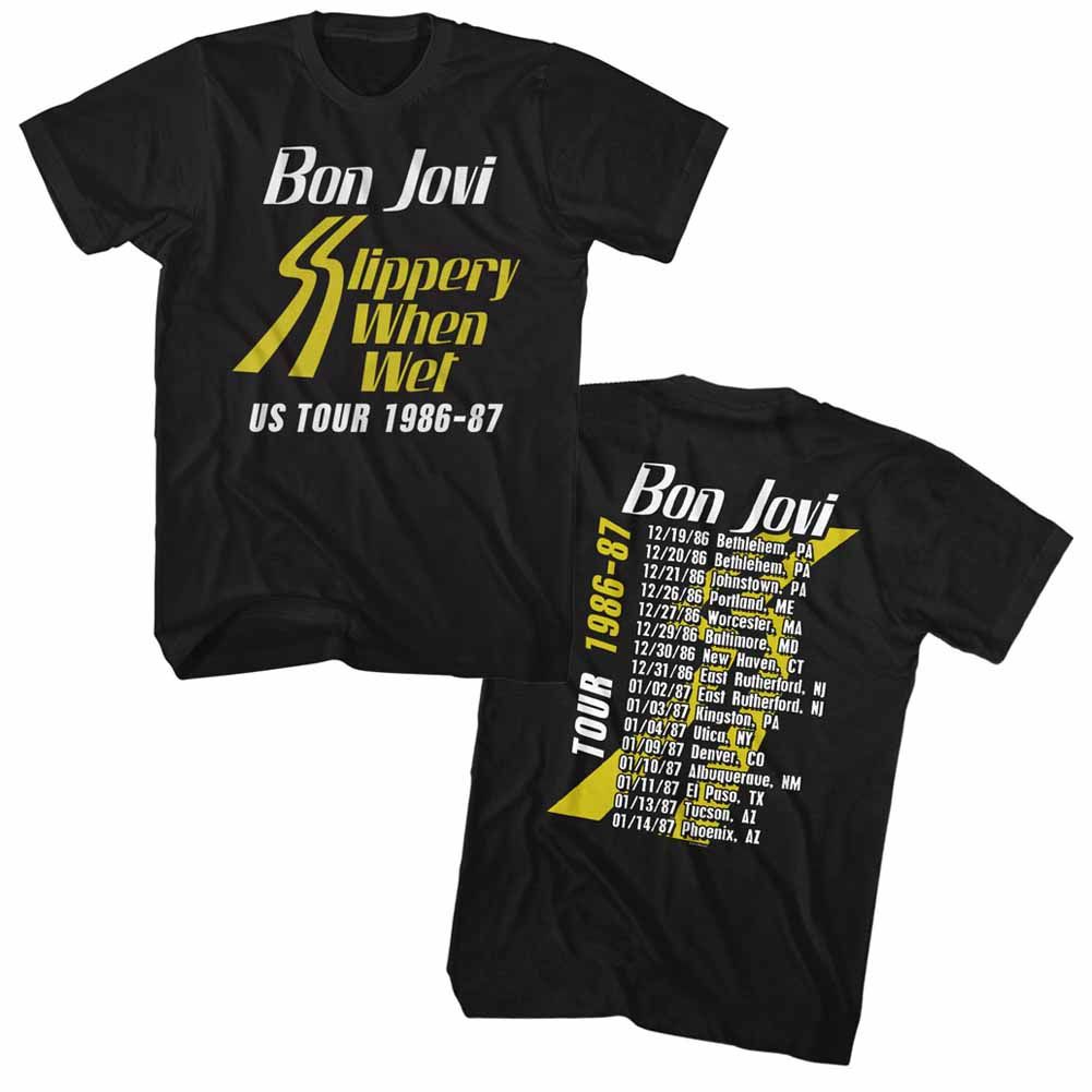 Bon Jovi Slippery When Wet Tour 1986-87 T-Shirt Hoodie, Sweatshirt | ZylaModa.com