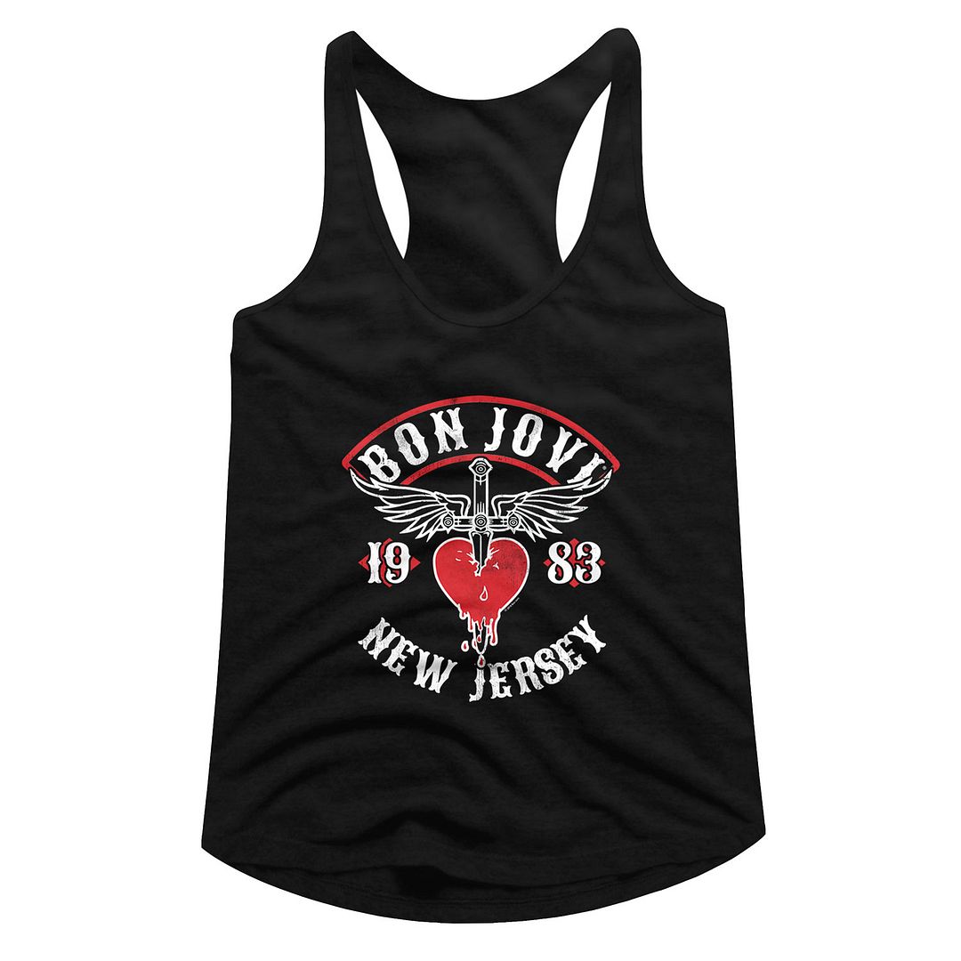 Bon Jovi NJ38 Official Ladies Racerback Shirt Hoodie, Sweatshirt | ZylaModa.com