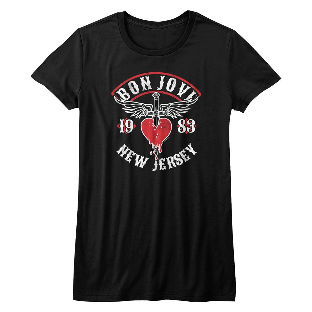 Bon Jovi NJ38 Official Ladies T-Shirt Hoodie, Sweatshirt | ZylaModa.com