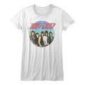 Bon Jovi Girls Juniors S/S T-Shirt - Vintage Band Shot - Solid White Hoodie, Sweatshirt | ZylaModa.com