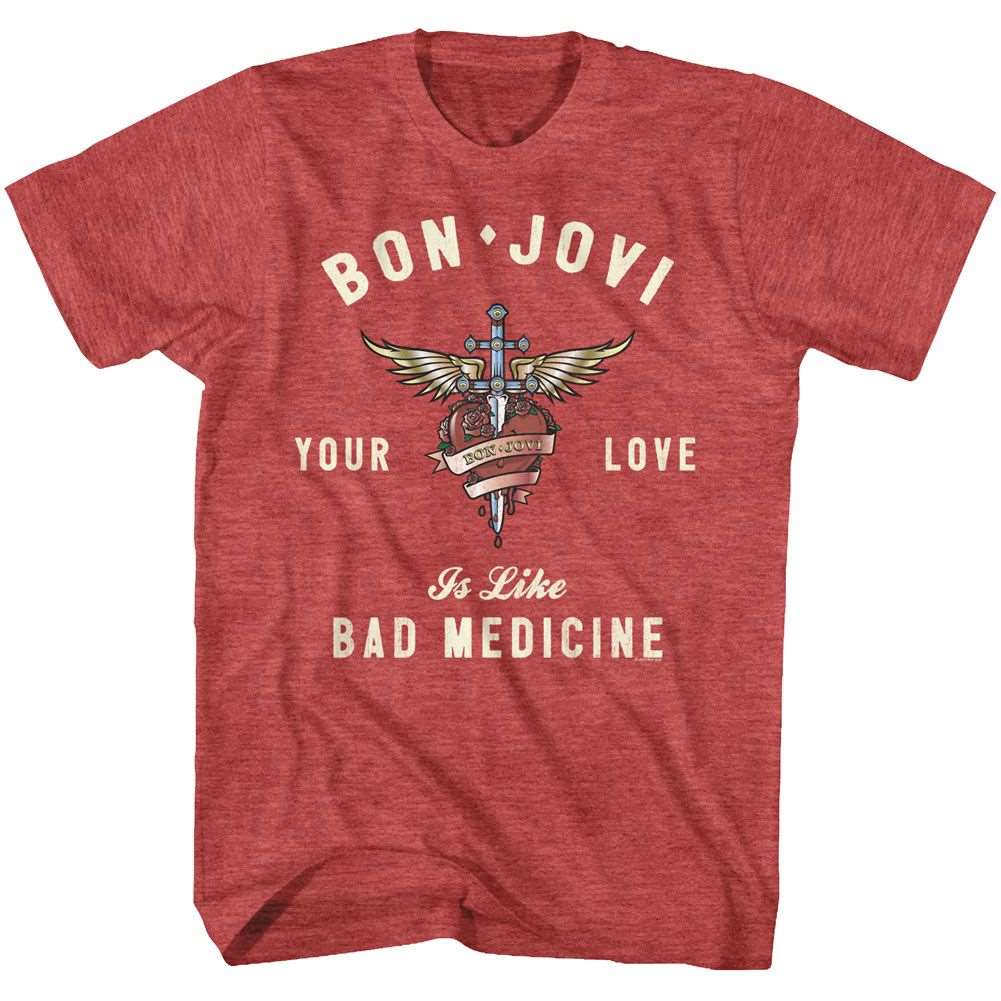 Bon Jovi Heart And Dagger Official Heather T-Shirt Hoodie, Sweatshirt | ZylaModa.com