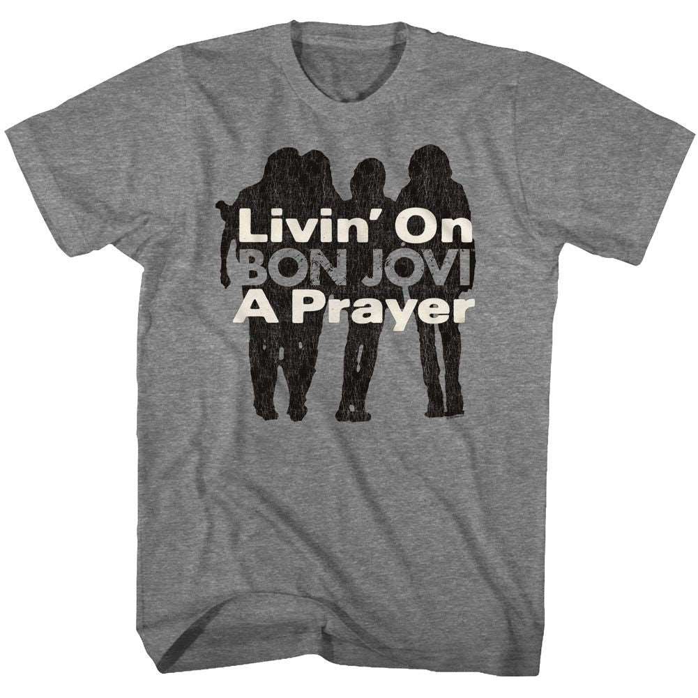 Bon Jovi Livin' On A Prayer Official Heather T-Shirt Hoodie, Sweatshirt | ZylaModa.com