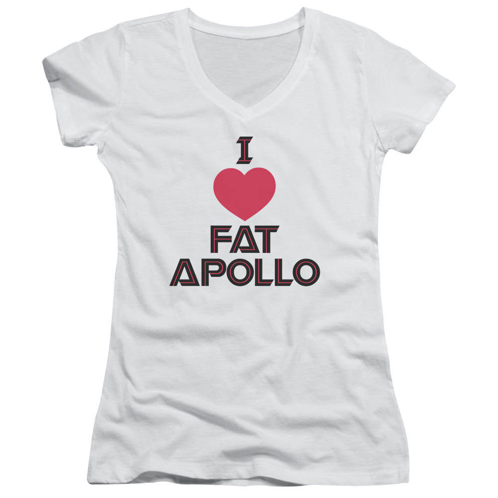 Battlestar Galactica I Heart Fat Apollo - Juniors V-Neck T-Shirt Hoodie, Sweatshirt | ZylaModa.com