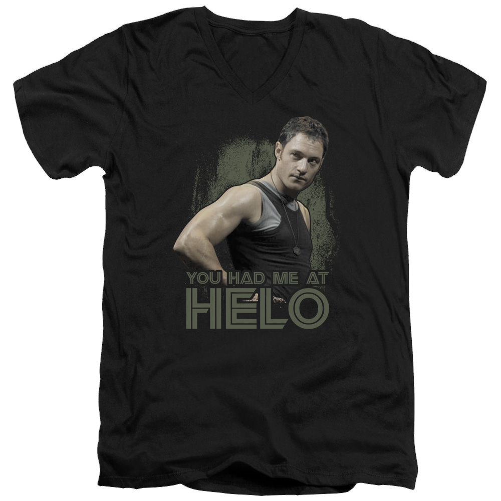 Battlestar Galactica Had Me At Helo - Men's V-Neck T-Shirt Hoodie, Sweatshirt | ZylaModa.com