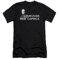 Battlestar Galactica I Survived New Caprica - Men's Premium Slim Fit T-Shirt Hoodie, Sweatshirt | ZylaModa.com