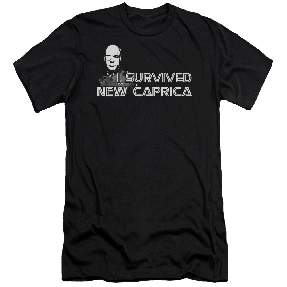 Battlestar Galactica I Survived New Caprica - Men's Premium Slim Fit T-Shirt Hoodie, Sweatshirt | ZylaModa.com