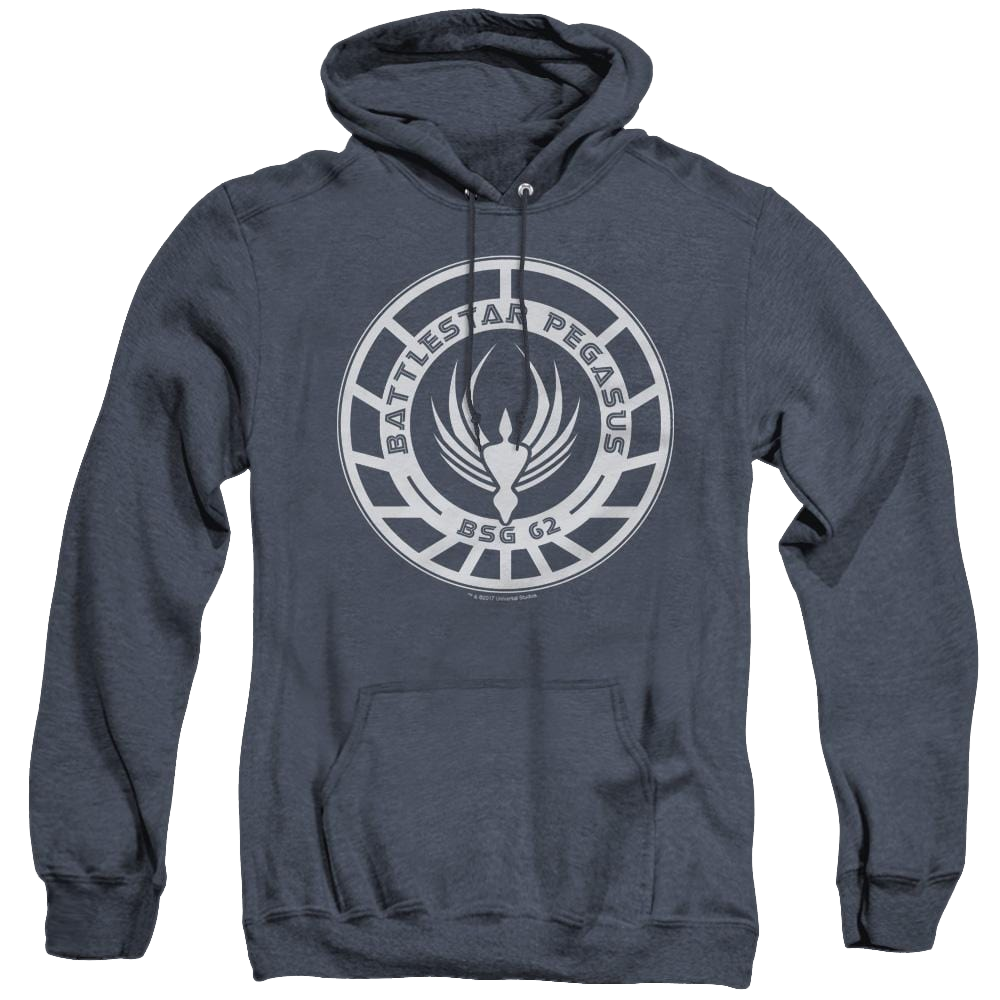 Battlestar Galactica (2004) Pegasus Badge - Heather Pullover Hoodie T-Shirts, Sweatshirt | ZylaModa.com