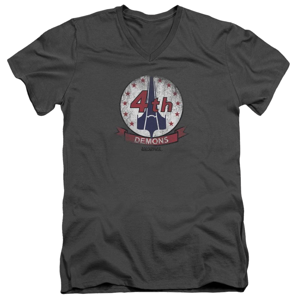 Battlestar Galactica Demons Badge - Men's V-Neck T-Shirt Hoodie, Sweatshirt | ZylaModa.com