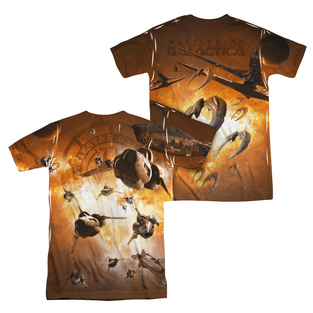 Battlestar Galactica Dog Fight Men's All Over Print T-Shirt Hoodie, Sweatshirt | ZylaModa.com