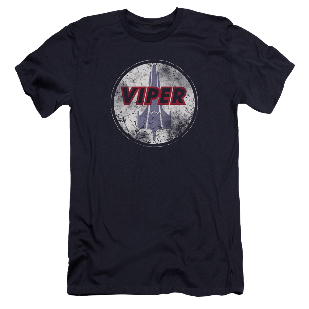 Battlestar Galactica War Torn Viper Logo - Men's Premium Slim Fit T-Shirt Hoodie, Sweatshirt | ZylaModa.com