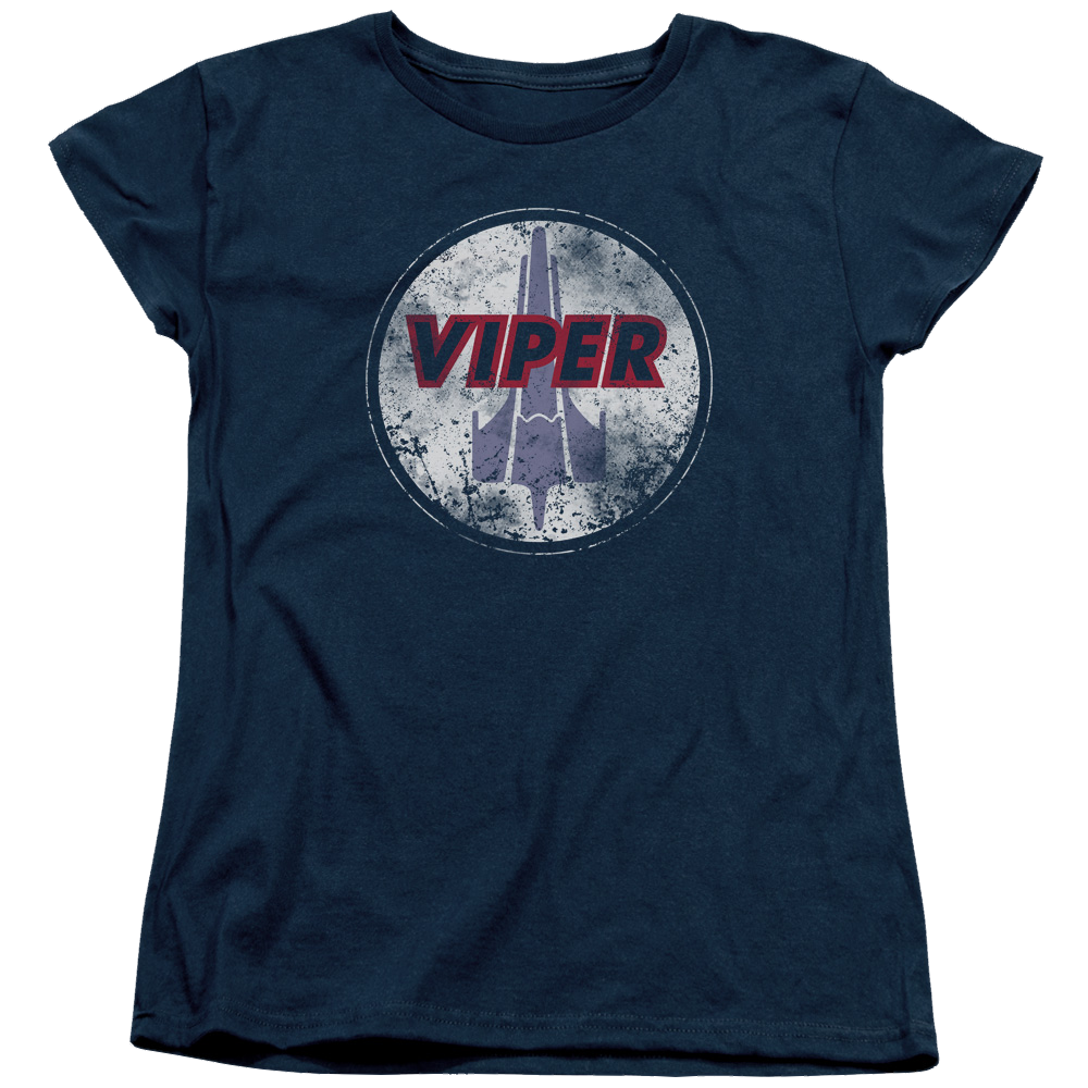 Battlestar Galactica War Torn Viper Logo - Women's T-Shirt Hoodie, Sweatshirt | ZylaModa.com