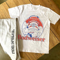BUDWEISER KING OF BEERS HEAVYWEIGHT WHITE T-SHIRT Hoodie, Sweatshirt | ZylaModa.com (Image 1)