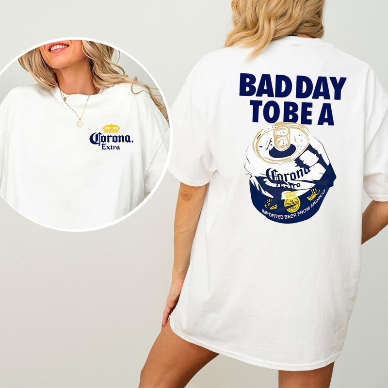 Bad Day To Be A Corona Can T-Shirt, Funny Beer Shirt, Corona Extra Tee, Ultra Soft Cotton Tee, Everyday Casual Wear...