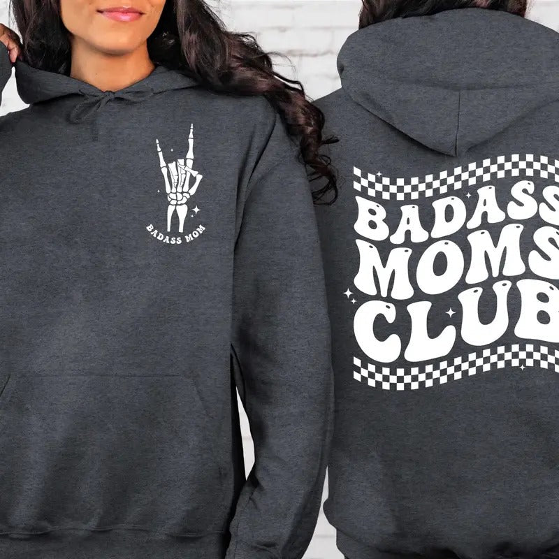 Badasss Moms Club Sweatshirt Badass Mom Hoodie Funny Mother's Day Shirt Mother's Day Gift Moms Sweater New Mama Gift New...