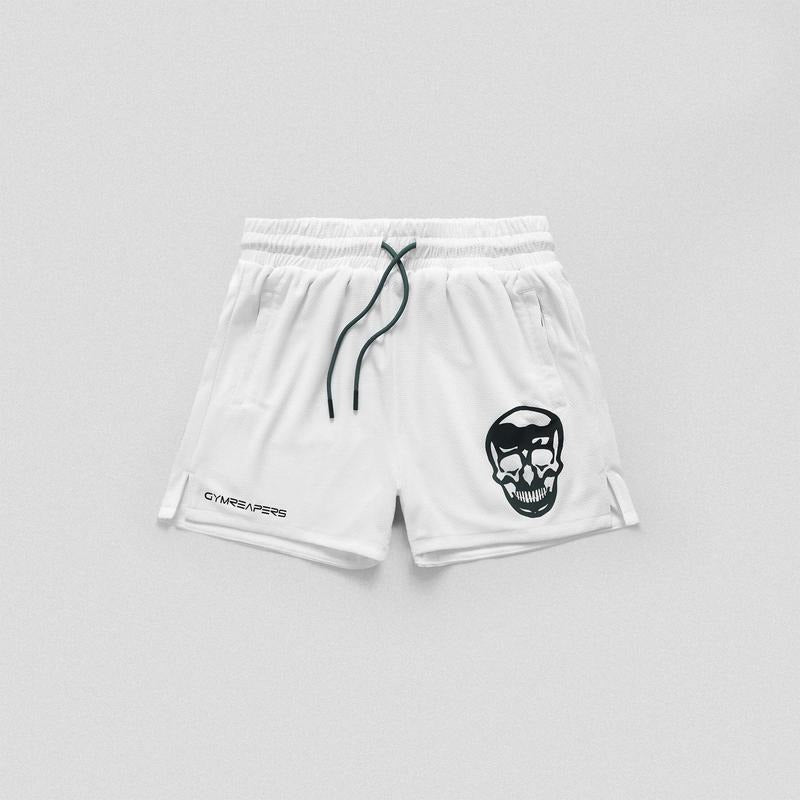 Loose and Light White/Balboa Mesh Training Shorts by GYMREAPERS, Perfect for Summer Season T-Shirts, Hoodie, Sweatshirt
