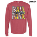 Ball Park Mama Faux Embroidery Long Sleeve Comfort Colors T-Shirt Hoodie, Sweatshirt | ZylaModa.com