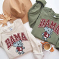 Bama Elephant Sweatshirt, Elephant Mascot Shirt, Alabama Fan Crewneck Shirt, Cimson White Elephant Football Sweater, Gift...