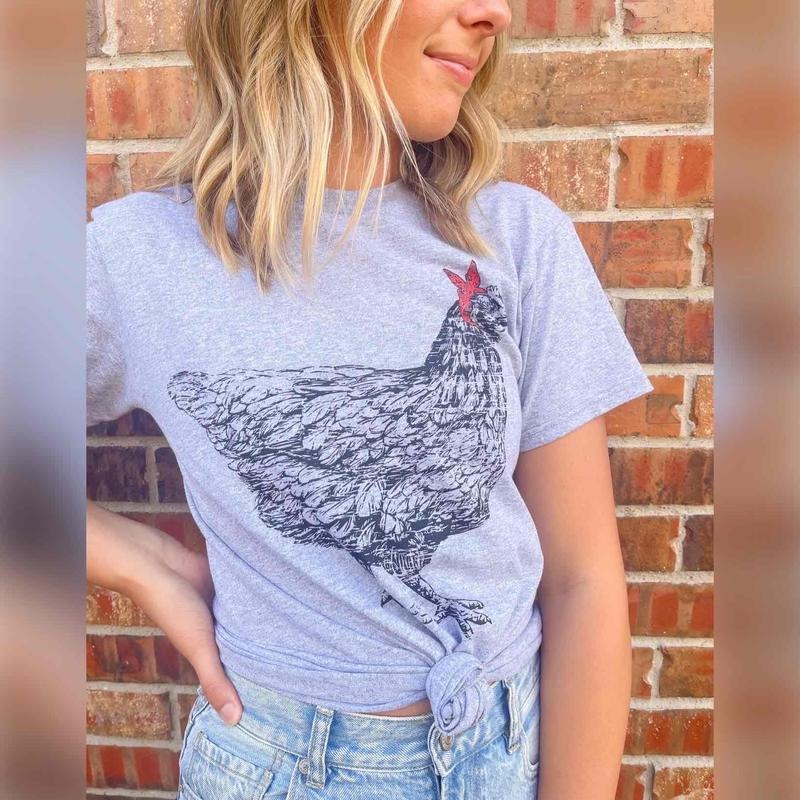 Bandana Chicken Graphic Tee Hoodie, Sweatshirt | ZylaModa.com