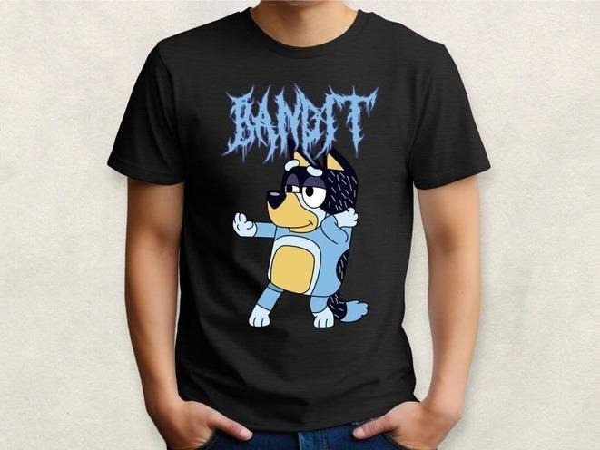 Bandit Metal Shirt, Bluey, Black Metal Shirt Hoodie, Sweatshirt | ZylaModa.com