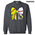 Baseball & Softball Mom Bow Sweatshirt T-Shirts, Hoodie | ZylaModa.com