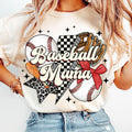 Baseball Mama T-Shirt Baseball With Coquette T-Shirt, Baseball Mom T-Shirt, Retro Baseball T-Shirt, Game Day , Baseball...