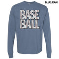 Baseball Words Sequin Patch Long Sleeve Comfort Colors T-Shirt Hoodie, Sweatshirt | ZylaModa.com