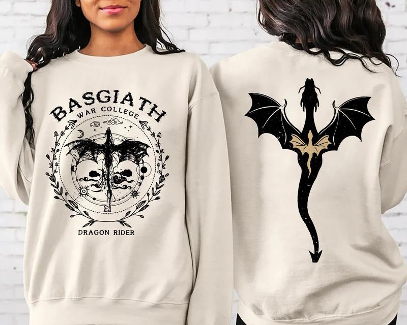 Basgiath War College Gift Classic T-Shirt with Crew Neck and Long Sleeves Hoodie, Sweatshirt | ZylaModa.com