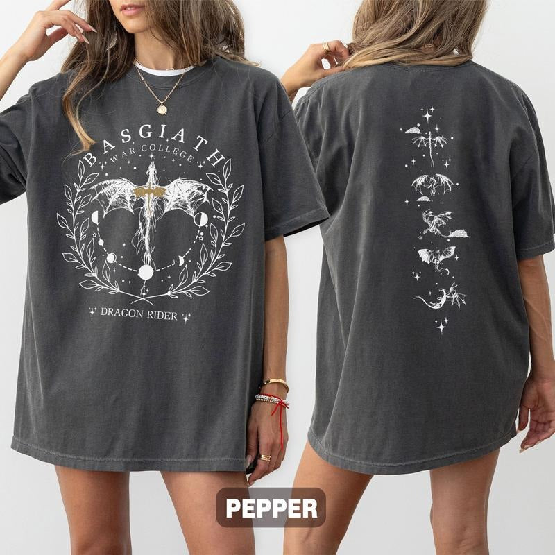 Basgiath War College Shirt, Velaris City Of Starlight Shirt, Fourth Wing Shirt, Dragon Rider Shirt, Bookish Shirt,...