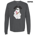 Basic BOO-JEE Ghost Long Sleeve Comfort Colors T-Shirt Hoodie, Sweatshirt | ZylaModa.com