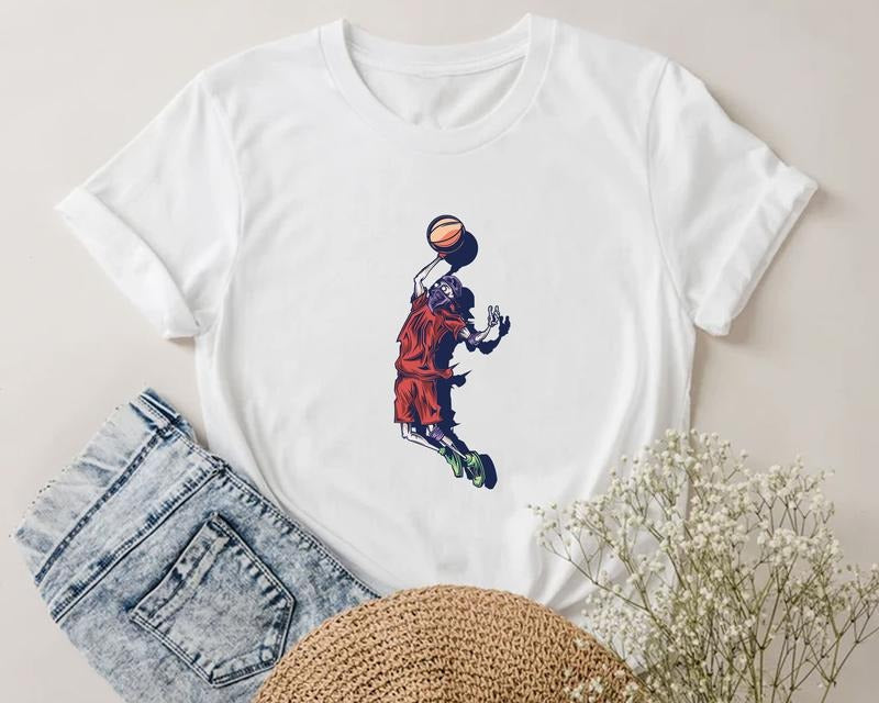 Basketball Slam Dunk Shirt, Basketball Unisex T-Shirt Fabric Cotton Hoodie, Sweatshirt | ZylaModa.com